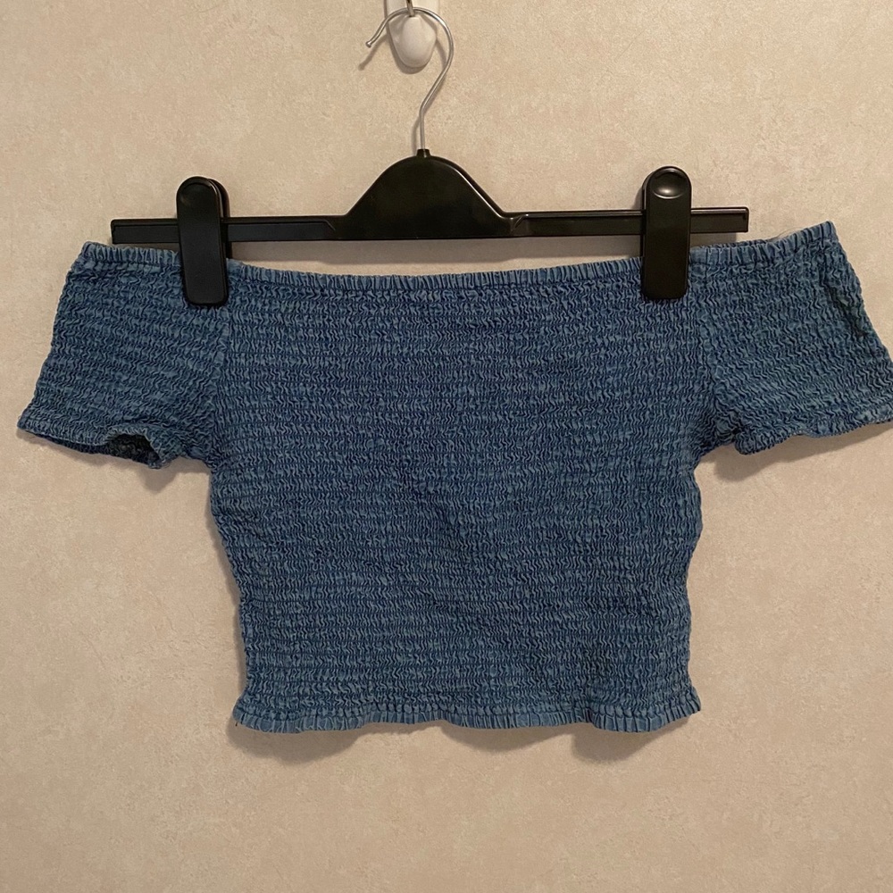 Blue Crop Top